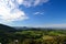 View from the viewpoint on the castle tower to the summer Moravian landscape