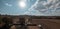 View from a viewpoint and the landscape of the town of Amealco, Queretaro, Mexico in the morning 2