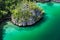 View from viewpoint of Piaynemo island to star lake, Raja Ampat, Indonesia