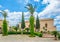 View of the Villa Aurea in the Valley of temples near Agrigento in Sicily, Italy