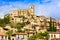 View of the village of Eus in Pyrenees-Orientales, Languedoc-Roussillon. Eus is listed as one of the 100 most beautiful villages