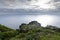 View on the village of FajÃ£ do Ouvidor, a permanent debris field, built from the collapsing cliffs on the northern coast of the