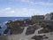 View on village Garachico with sea pools and lava rocks and main