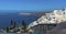 A view from the village of Imerovigli, Santorini towards the northern edge of the caldera