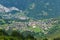 View of village Lauterbrunnen from the mountain Mannlichen