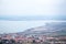 View of the village from the rock wall in South Moravia view from the hill Devin panorama of the vast surroundings