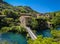 View of village of Stifone on river Nera in Umbra, Italy