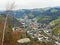 View of the village of Wolhusen from a lookout point on the ruins of a burg above the valley - Switzerland Schweiz