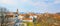 View of Vilnius from the hill of Three Crosses point of view to