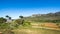 View of the Vinales valley with a small farmhouse