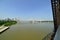 View from a vintage railway brigde crossing the Ohio river