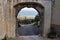 View of Vipava valley through the entrance of Vipavski Kriz