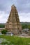 View of Virupaksha Temple from Hemakuta Hill, also known as the Pampavathi temple, Hampi, Karnataka, India.