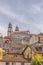 View at the Viseu city, Church of Mercy on top