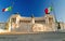 View of the Vittoriano building on the Piazza Venezia,