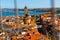 View from Vizcaya Bridge of Getxo cityscape