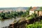 View of the Vltava River with Visegrad, Prague