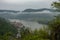 View from the Vogelbergsteig on the historic town of DÃ¼rnstein on the Danube