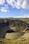 View of a volcanic crater in the north of Iceland