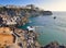 View of volcanic indented coastline in Puerto de Santiago town