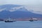 View on a volcano from the port of Napoli