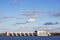 View of the Volga and Uglich hydroelectric power plant, Russia