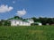 View with `Volkonsky` house in museum-estate of Leo Tolsstoy in Yasnaya Polyana close-up.