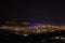 View of Volos City with lights at night