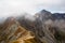 View from Volovec at Ostry Rohac peak