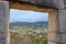 View of Volunilis Ruins through the doorway in Meknes, Morocco