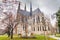 view of the Votivkirche Votive Church, neo-Gothic church in the city of Vienna, Austria