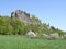 View on Vranov castle ruin with Pantheo