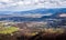 View of Vrhnika towards Ljubljana from a hill