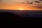 View from Vtacnik mountain on the sunrise above the mountains, Slovakia