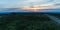 View from Vysoka plan hill in Krkonose mountains on czech-polish borders