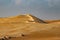 View of wahiba sand desert from coast