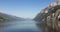 View on Walensee Lake Walen near Walenstadt, Switzerland.