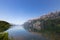 View on Walensee Lake Walen near Walenstadt, Switzerland.