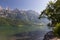 View on Walensee Lake Walen near Walenstadt, Switzerland.