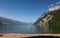 View on Walensee Lake Walen near Walenstadt, Switzerland.