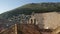 View from the wall of the old city of Dubrovnik on the bell tower and the roof of church of Our Lady of Mt.Carmel