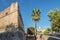 View at the Wall of Swabian Castle in the streets of Bari - Italy