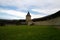 A view of the wall and the tower of the Pskov Kremlin