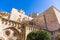 view of the walls from the inner courtyard of the cathedral santa maria of tarragona