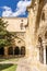 view of the walls from the inner courtyard of the cathedral santa maria of tarragona