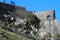 View of the walls of a stone fortress, Kotor. Montenegro