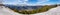 The view from the wank mountain to the alps and the zugspitze mountain high definition panorama in the winter