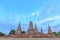 View of wat chaiwatthanaram temple, ayutthaya, thailand