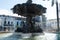 View of the water fountain at Largo Terreiro de Jesus in Pelourinho, historic center of the city of Salvador, Bahia