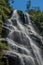 View of waterfall in the middle of the forest at the Itatiaia Park.